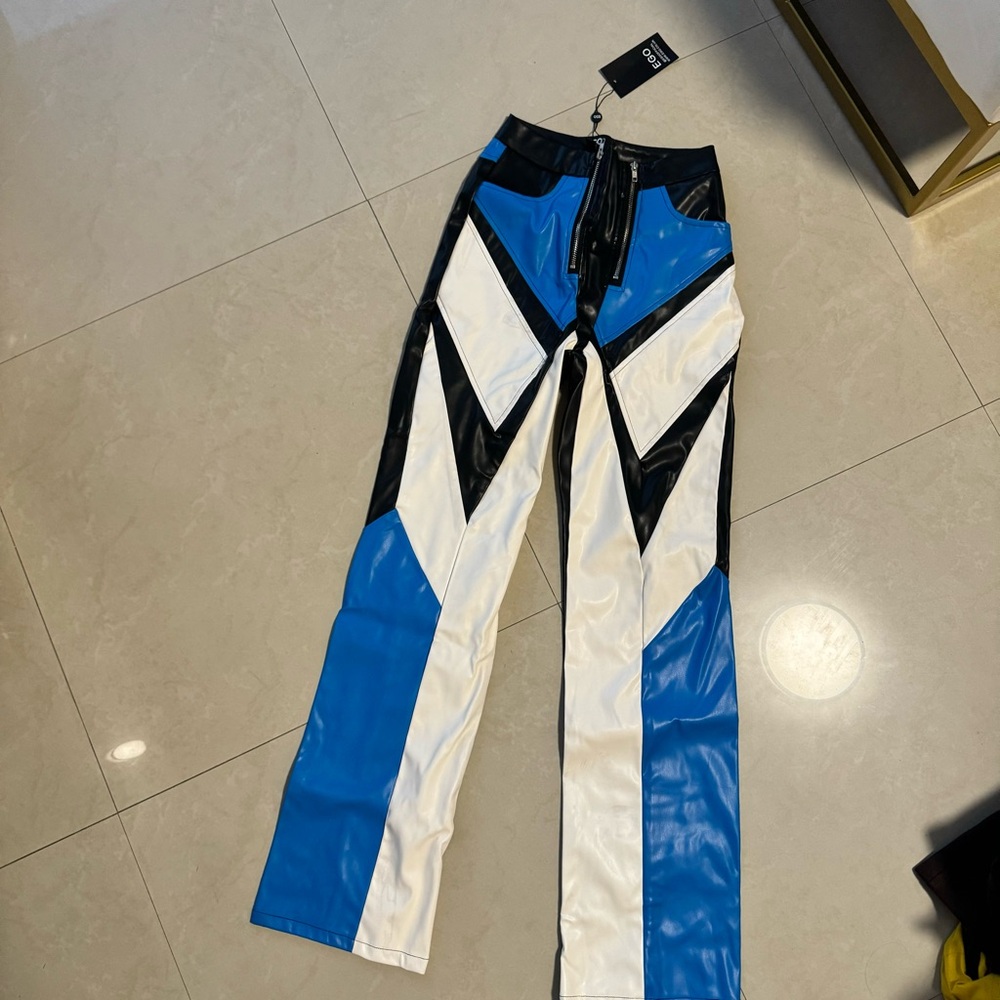 Moto pants faux leather